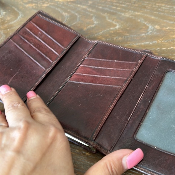 VTG Oroton Brown mahogany, Wallet trifold with coin compartment - Picture 4 of 7